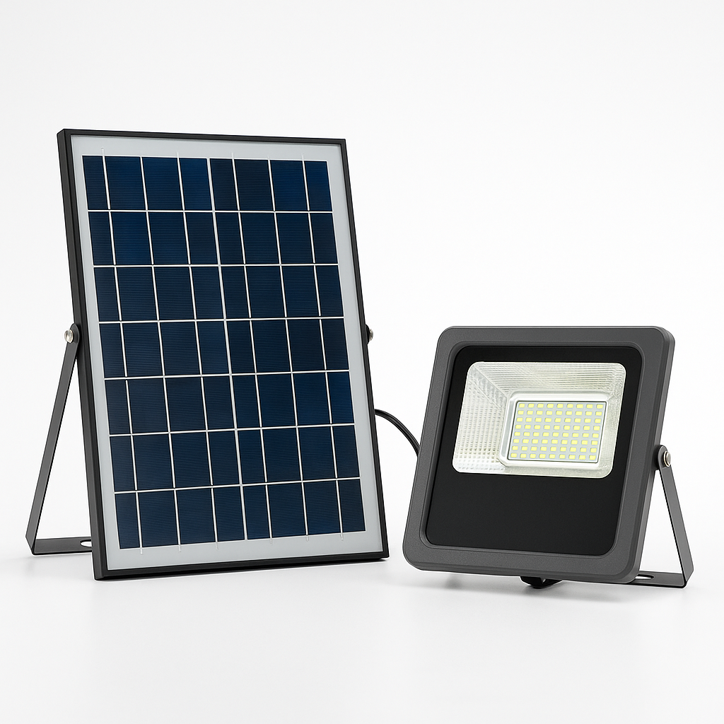 Proiectoare LED solare cu panou separat